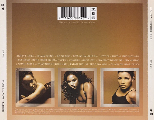 Honeyz - Wonder No. 8 (CD, Album) - Image 2