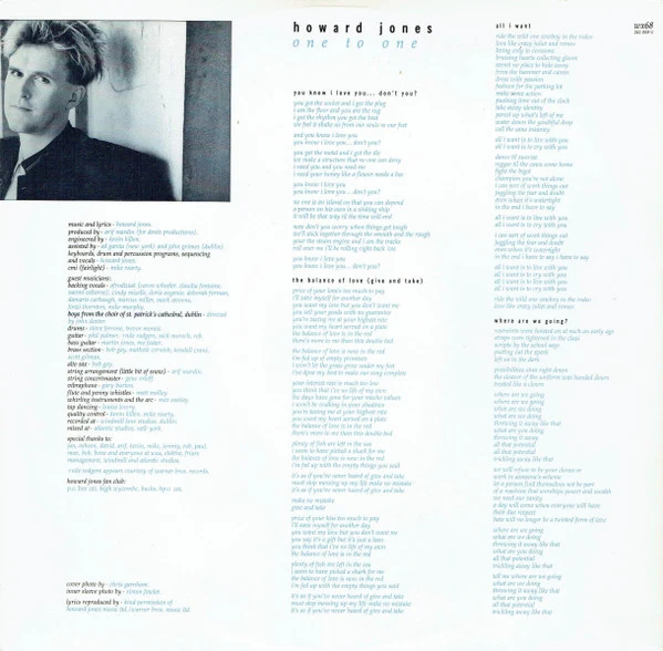 Howard Jones - One To One (LP, Album) - Image 5