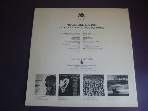 Hugo Del Carril - La Voz Y La Vida (LP, Comp) - Image 2