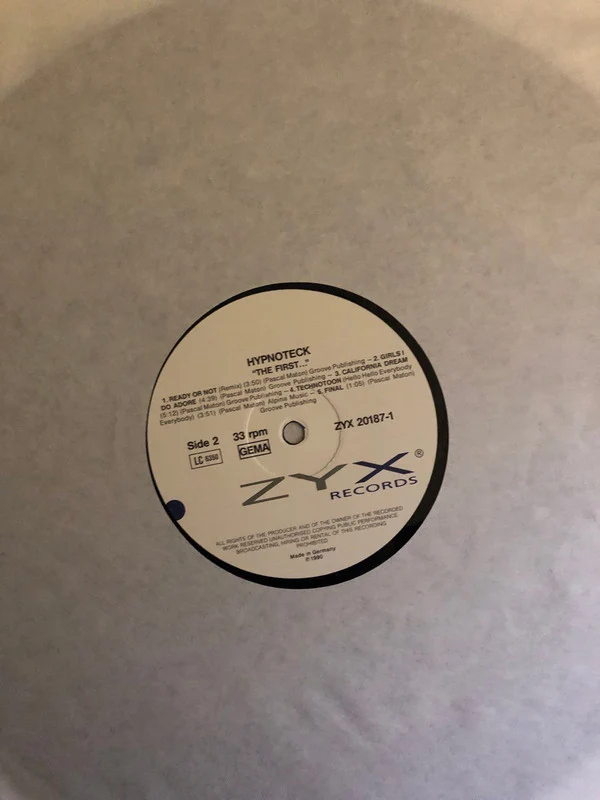 Hypnoteck - The First (LP, Album) - Image 3