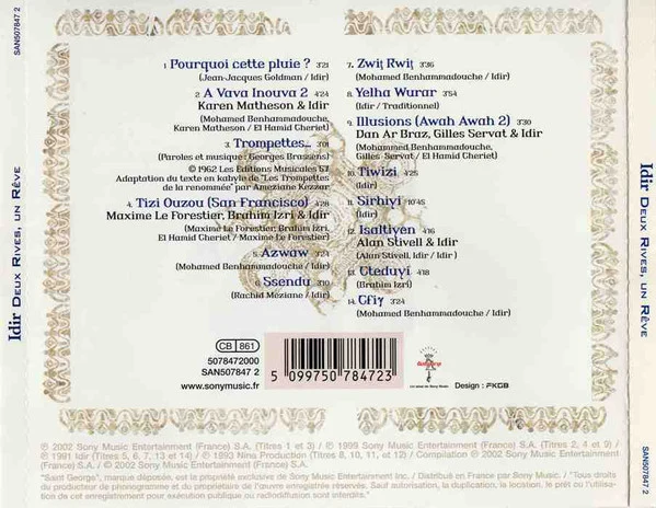 Idir - Deux Rives, Un Rêve (CD, Comp) - Image 2