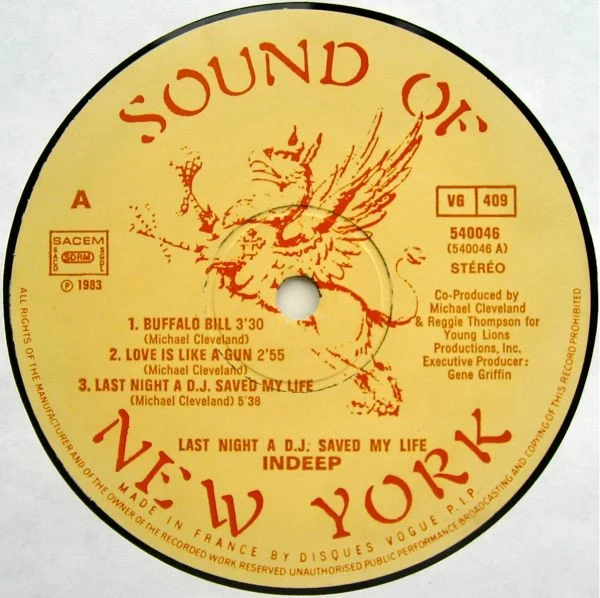 Indeep - Last Night A D.J. Saved My Life! (LP, Album) - Image 3