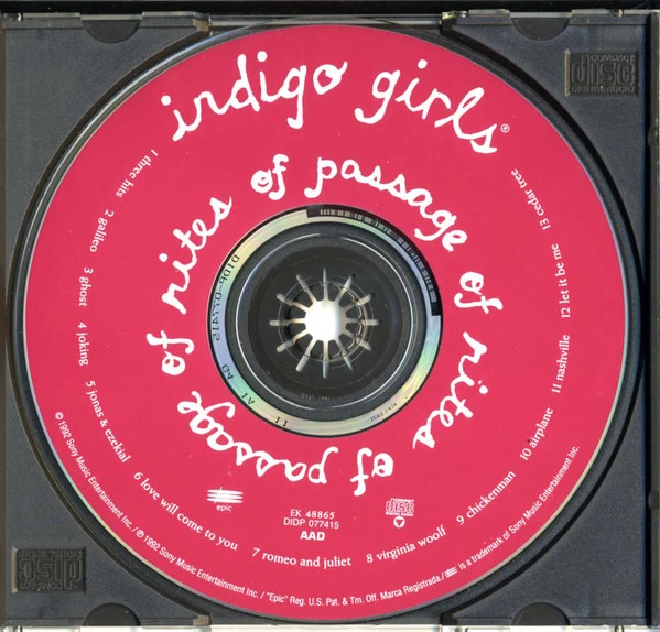 Indigo Girls - Rites Of Passage (CD, Album) - Image 3