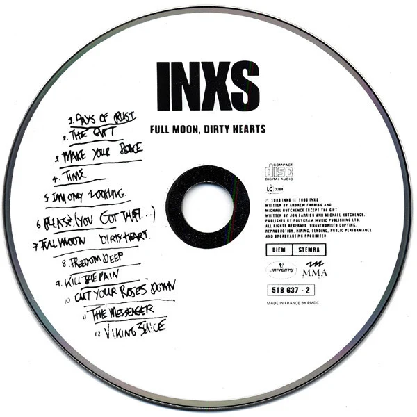 INXS - Full Moon, Dirty Hearts (CD, Album) - Image 3