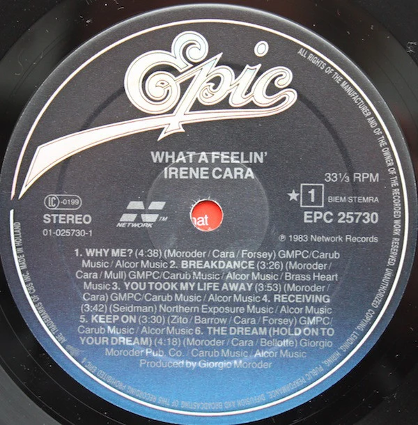 Irene Cara - What A Feelin' (LP, Album) - Image 3
