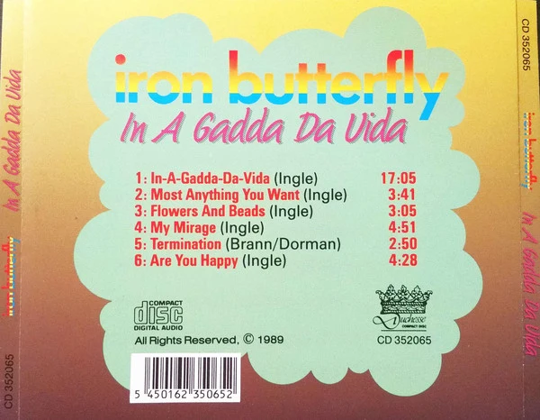 Iron Butterfly -  In A Gadda Da Vida  (CD, Album, RE) - Image 2
