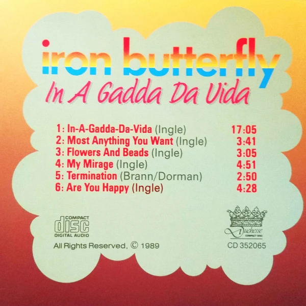 Iron Butterfly -  In A Gadda Da Vida  (CD, Album, RE) - Image 4