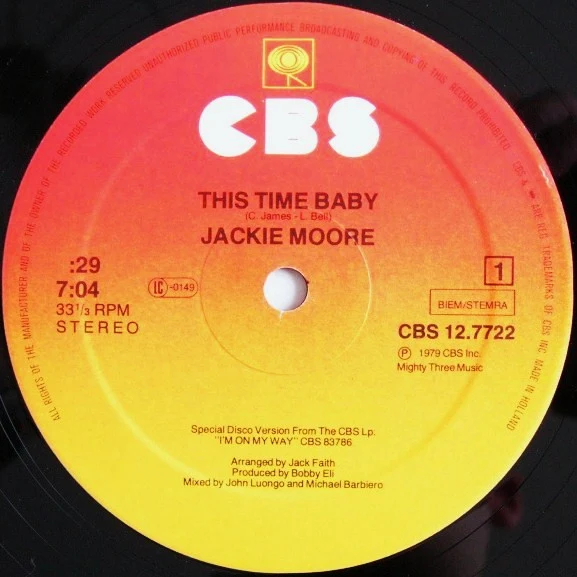 Jackie Moore - This Time Baby  / Let's Go Somewhere And Make Love (12", Maxi) - Image 3