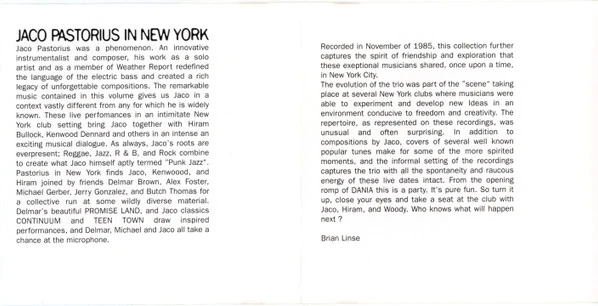 Jaco Pastorius - Jaco Pastorius In New York  (2xCD, Album) - Image 5