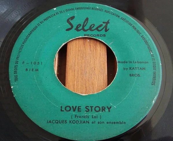 Jacques Kodjian Et Son Ensemble - Love Story / The Beautiful Violet (7", Single)