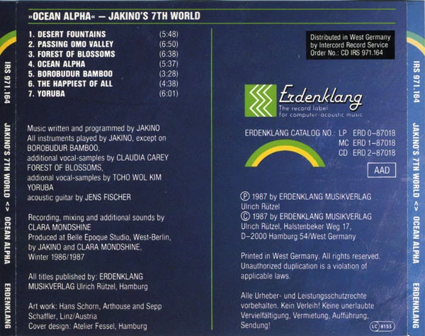 Jakino's 7th World - Ocean Alpha (CD, Album) - Image 2