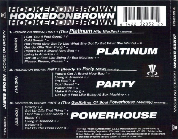 James Brown - Hooked On Brown (CD, Comp, Mixed) - Image 3