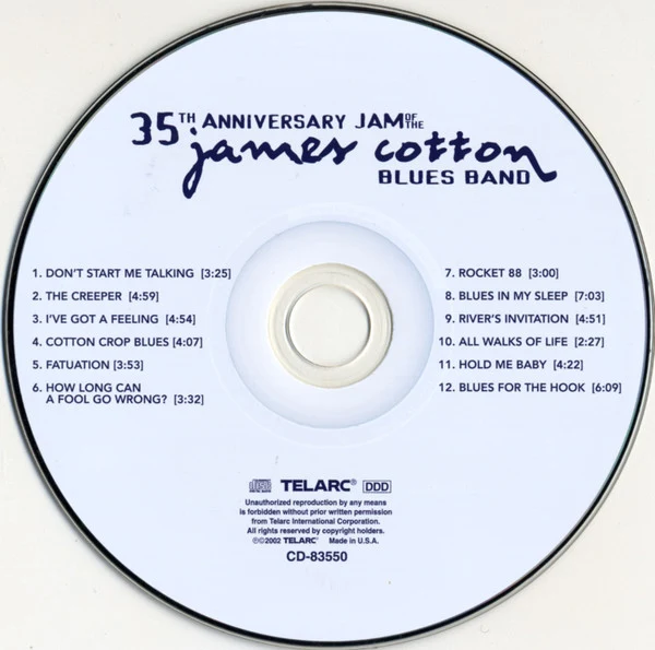 James Cotton Blues Band* - 35th Anniversary Jam Of The James Cotton Blues Band (CD, Album) - Image 3