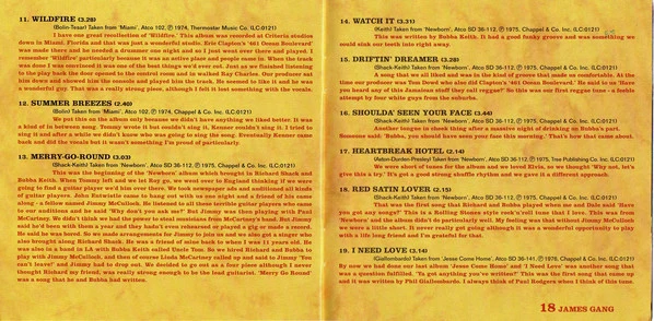 James Gang - The Best Of James Gang (2xCD, Comp, RM) - Image 4