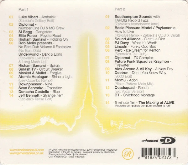 James Zabiela - ALiVE (CD, Mixed + CD, Enh, Mixed) - Image 2