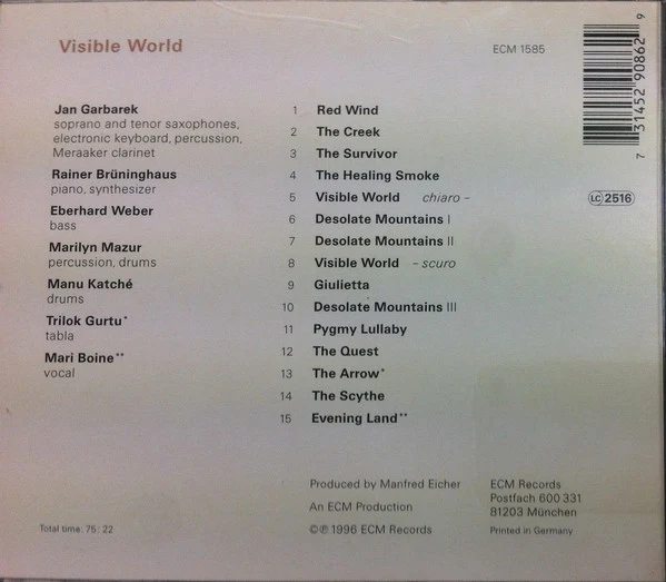 Jan Garbarek - Visible World (CD, Album) - Image 2