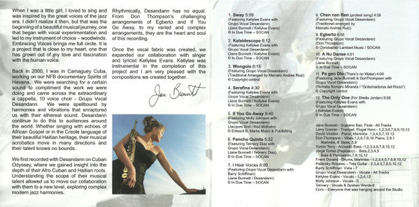 Jane Bunnett - Embracing Voices (CD, Album) - Image 5