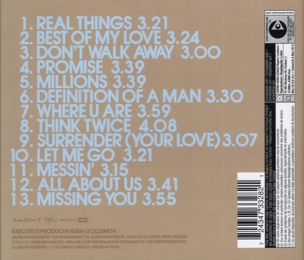 Javine - Surrender (CD, Album, Copy Prot.) - Image 3