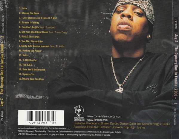 Jay-Z - The Dynasty Roc La Familia (2000- ) (CD, Album, Club) - Image 2