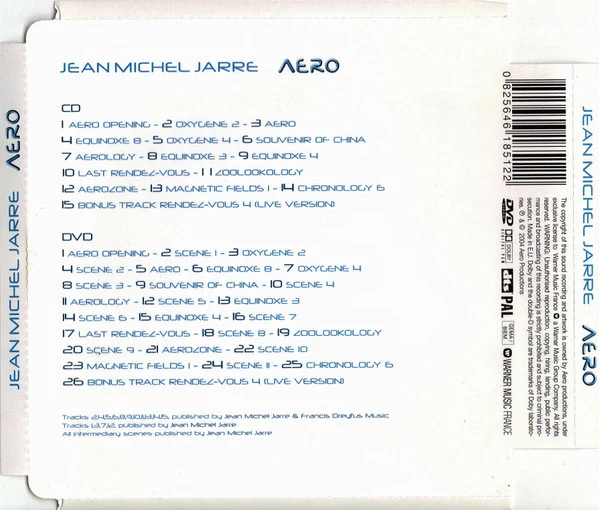 Jean Michel Jarre* - Aero (CD + DVD-V, Multichannel, PAL + Album, Sup) - Image 3