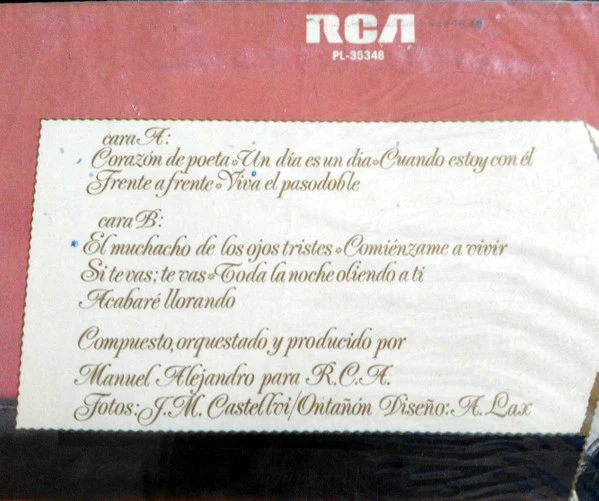 Jeanette - Corazón De Poeta (LP, Album) - Image 3