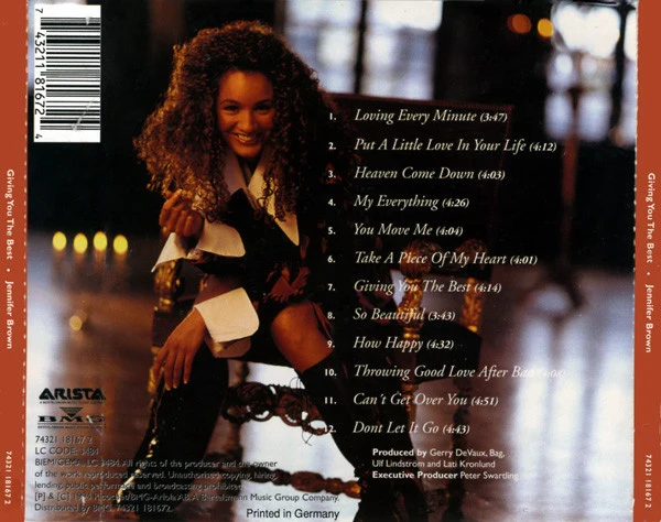 Jennifer Brown - Giving You The Best (CD, Album) - Image 2