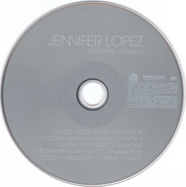 Jennifer Lopez - Como Ama Una Mujer (CD, Album) - Image 2