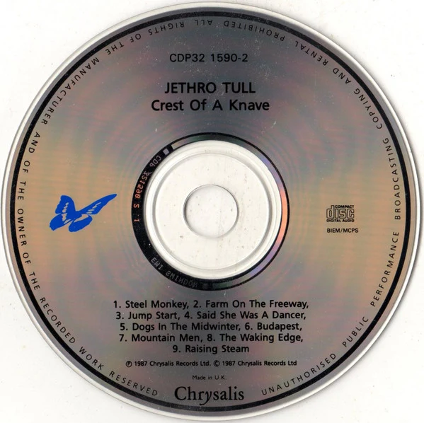 Jethro Tull - Crest Of A Knave (CD, Album, RP) - Image 3