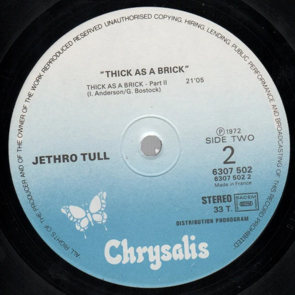 Jethro Tull - Thick As A Brick (LP, Album, RE) - Image 4