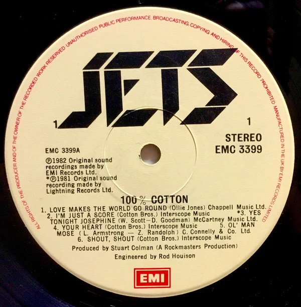 Jets* - 100% Cotton (LP, Album) - Image 2