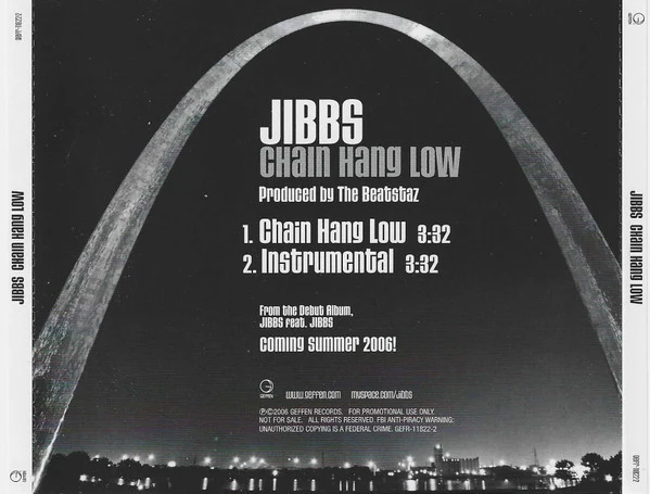 Jibbs - Chain Hang Low (CD, Single, Promo)