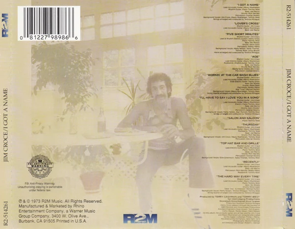 Jim Croce - I Got A Name (CD, Album, RE) - Image 5