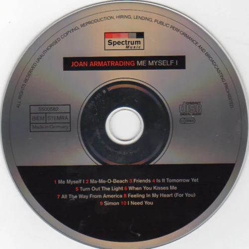 Joan Armatrading - Me Myself I (CD, Album, RE) - Image 2