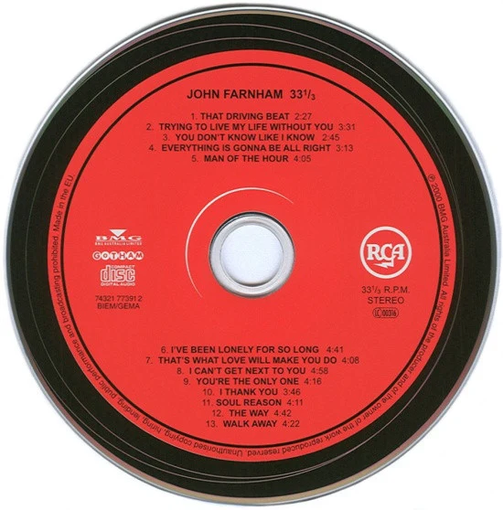 John Farnham - 33⅓ (CD, Album) - Image 3