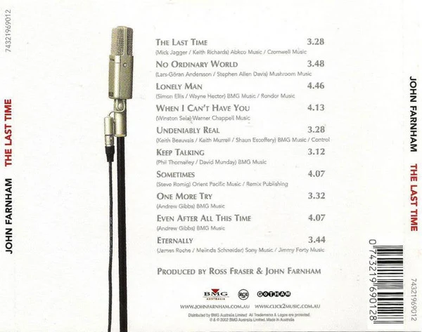 John Farnham - The Last Time (CD, Album) - Image 2