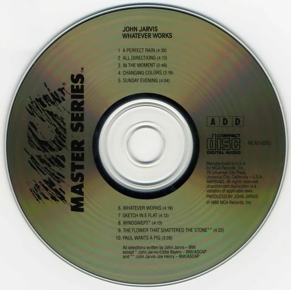 John Jarvis - Whatever Works (CD, Album) - Image 3