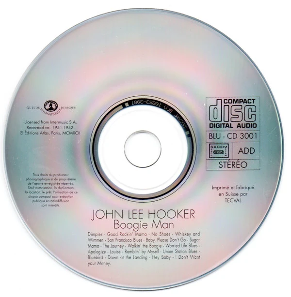 John Lee Hooker - Boogie Man (CD, Comp, RM) - Image 3