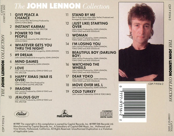 John Lennon - The John Lennon Collection (CD, Comp) - Image 2