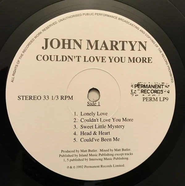 John Martyn - Couldn't Love You More (LP, Album) - Image 2