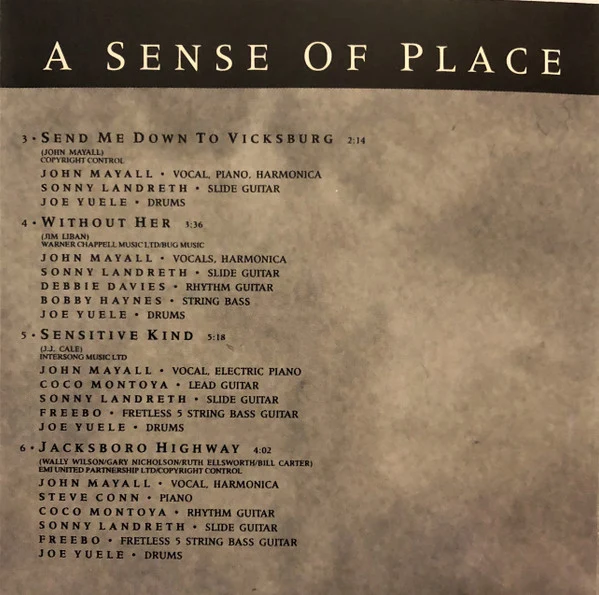 John Mayall - A Sense Of Place (CD, Album) - Image 3