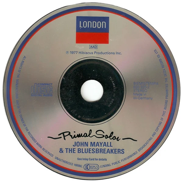 John Mayall - Primal Solos (CD, Album, RE, RM) - Image 3