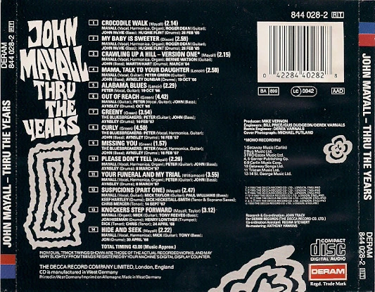 John Mayall - Thru The Years (CD, Comp, RE, RM) - Image 2