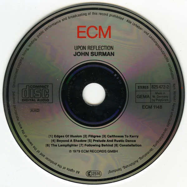 John Surman - Upon Reflection (CD, Album, RE) - Image 3