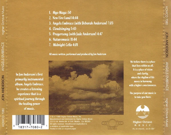 Jon Anderson - Angels Embrace (CD, Album) - Image 2