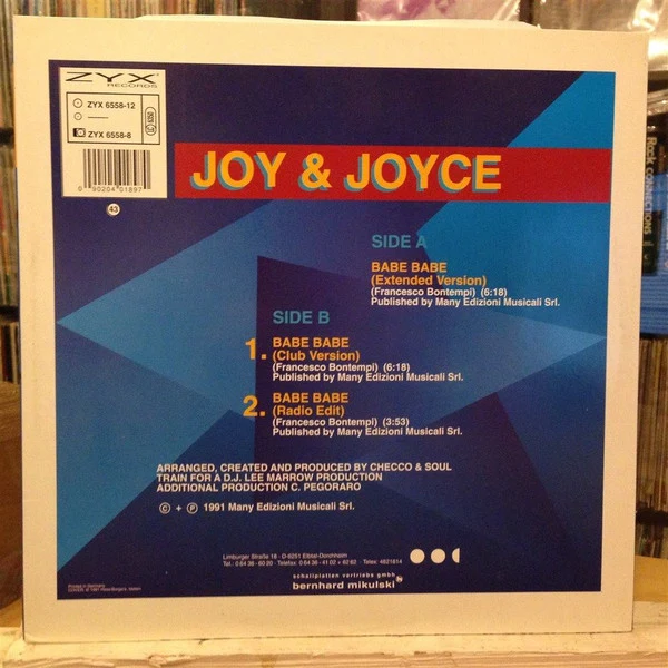 Joy & Joyce - Babe Babe (12", Maxi) - Image 4