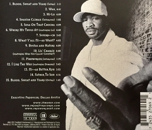 JT Money - Blood Sweat And Years (CD, Album) - Image 2