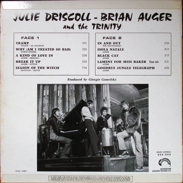 Julie Driscoll Brian Auger And The Trinity* - Julie Driscoll - Brian Auger And The Trinity (LP, Album) - Image 2