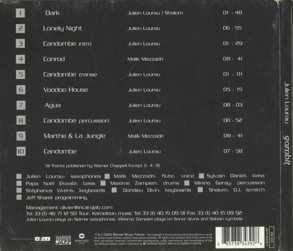 Julien Lourau - Gambit (CD, Album) - Image 2
