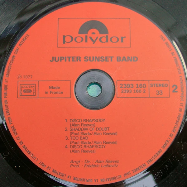 Jupiter Sunset Band - Disco Rhapsody (LP, Album) - Image 4