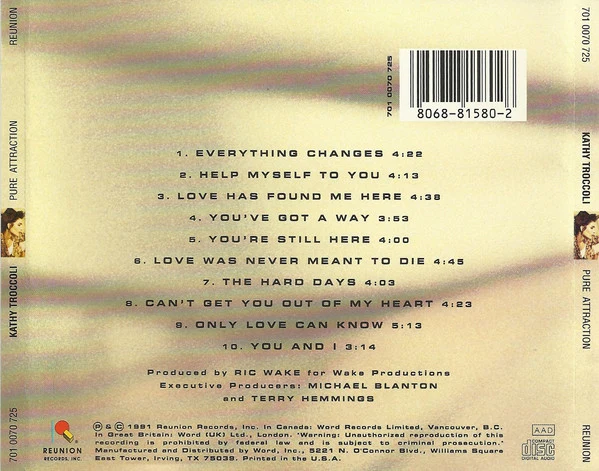 Kathy Troccoli - Pure Attraction (CD, Album) - Image 2